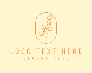 Eco - Natural Floral Nails logo design