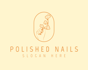 Nails - Natural Floral Nails logo design
