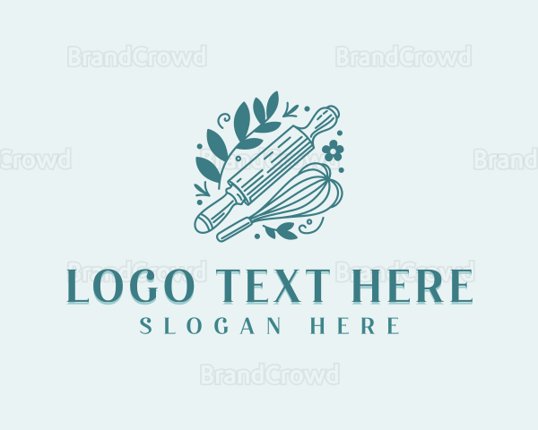 Bakery Rolling Pin Whisk Logo