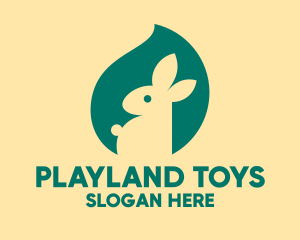 Toy - Green Bunny Toy logo design