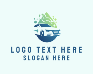 Soap - Sedan Car Wash Droplet logo design