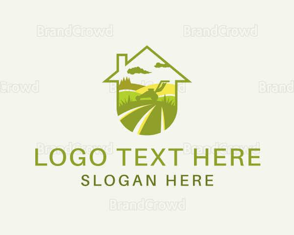 Lawn Mower Yard Logo