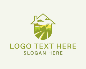 Green Thumb - Lawn Mower Yard logo design