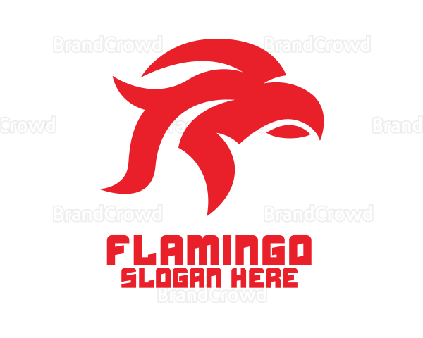 Abstract Red Eagle Logo