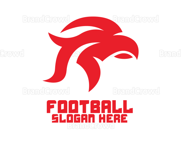 Abstract Red Eagle Logo