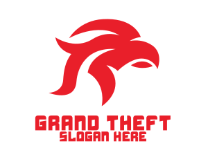 Stroke - Abstract Red Eagle logo design