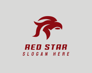 Abstract Red Eagle  logo design