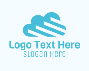 Steps - Blue Cloud Stairs logo design