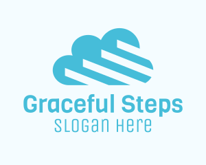 Blue Cloud Stairs logo design