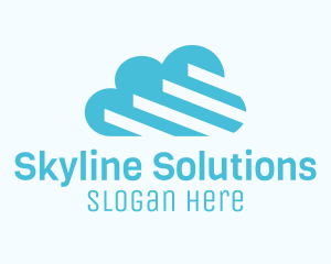 Blue Cloud Stairs logo design