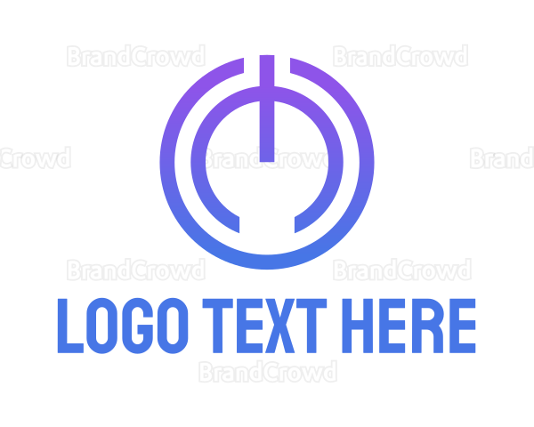 Violet Power Button Logo