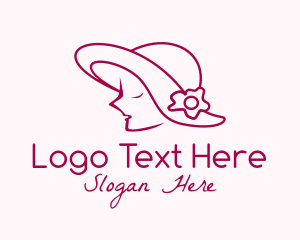 Beauty Vlogger - Minimalist Pretty Lady logo design