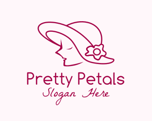 Minimalist Pretty Lady logo design