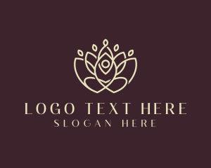 Chakra - Lotus Yoga Healing logo design