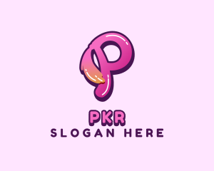 Ponytail Letter P Brand logo design