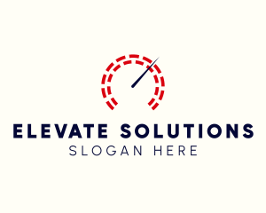 Level - Speed Meter Gauge logo design