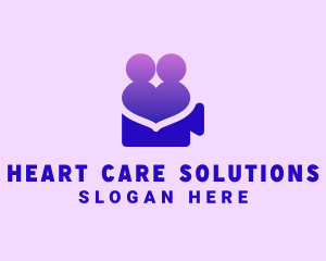 People Heart Video logo design