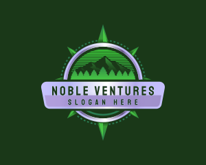 Mountain Compass Forest Logo