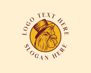 Chicken - Chicken Rooster Hat logo design