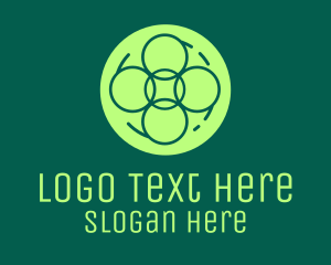 Green Circle Flower Logo