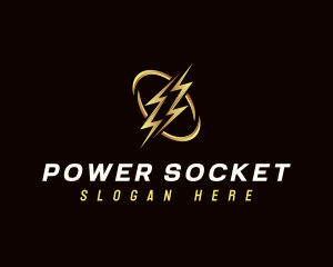 Socket - Electric Bolt Power logo design