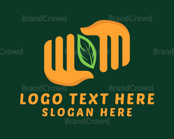 Leaf Farming Hands Logo