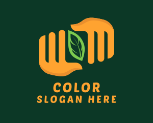 Leaf Farming Hands  Logo