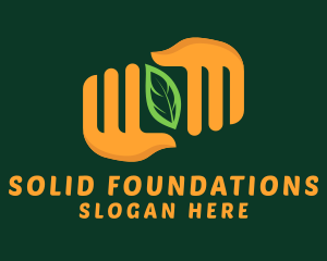 Leaf Farming Hands  Logo