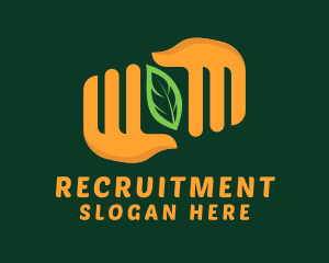 Leaf Farming Hands  Logo