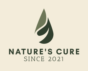 Naturopath - Green Wellness Oil Water logo design