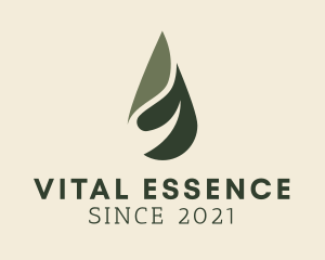 Essence - Green Wellness Oil Water logo design
