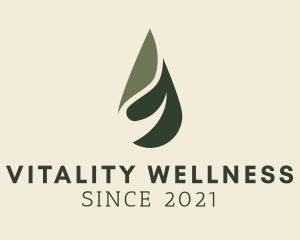 Wellness - Green Wellness Oil Water logo design