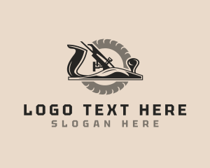 Wood - Wood Planer Saw Carpentry logo design