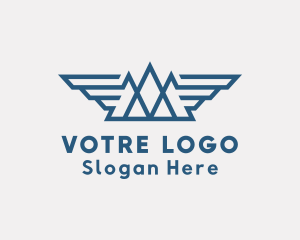 Blue - Mountain Range Wings logo design