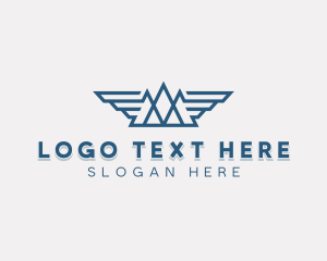 Outdoor - Mountain Range Wings logo design