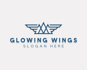 Mountain Range Wings logo design