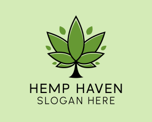 Medical Weed Plant  logo design