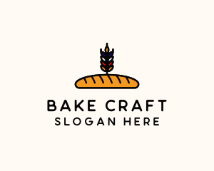 French Bread Loaf  logo design