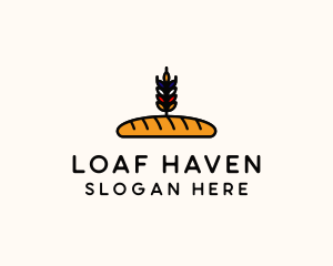 French Bread Loaf  logo design