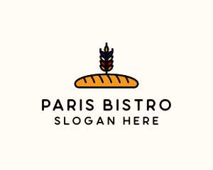 French Bread Loaf  logo design