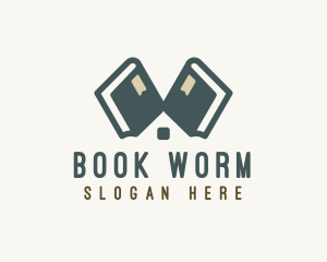 Book - Library Book Learning logo design