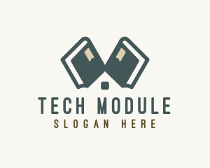 Module - Library Book Learning logo design