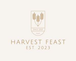 Wheat Agriculture Harvest logo design