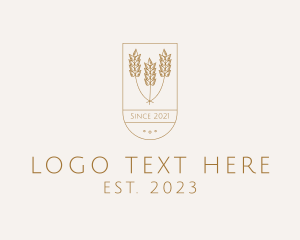 Bread Store - Wheat Agriculture Harvest logo design
