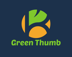 Grower - Sun Leaf Circle logo design