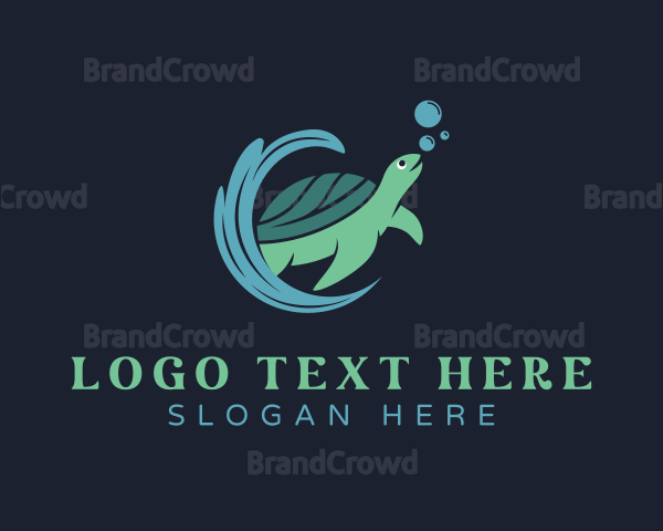 Sea Turtle Animal Logo