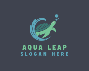 Sea Turtle Animal logo design