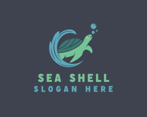 Sea Turtle Animal logo design