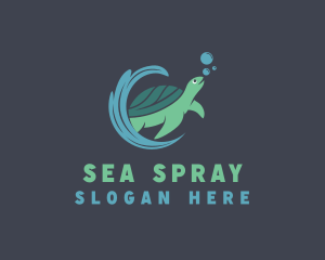 Sea Turtle Animal logo design