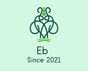 Herbal - Heart Nature Vine logo design